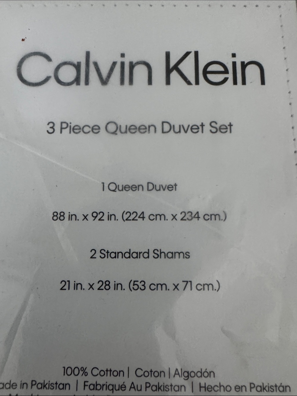 Calvin Klein Duvet Cover Set Queen Light Gray/Ivory Floral Cotten Gauze - Picture 12 of 12